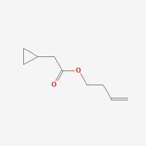 molecular formula C9H14O2 B14566400 But-3-en-1-yl cyclopropylacetate CAS No. 61716-02-7