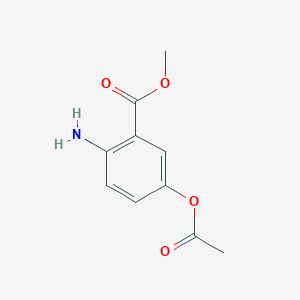 molecular formula C10H11NO4 B14566413 Methyl 5-(acetyloxy)-2-aminobenzoate CAS No. 61340-34-9