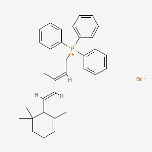 molecular formula C33H38BrP B1456647 [(2E,4E)-3-methyl-5-(2,6,6-trimethylcyclohexen-1-yl)penta-2,4-dienyl]-triphenylphosphanium bromide CAS No. 62285-98-7