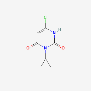 molecular formula C7H7ClN2O2 B1456648 6-氯-3-环丙基-1,2,3,4-四氢嘧啶-2,4-二酮 CAS No. 1565120-07-1