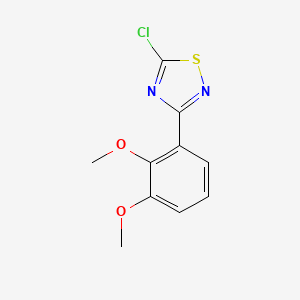 molecular formula C10H9ClN2O2S B1456653 5-Chloro-3-(2,3-dimethoxyphenyl)-1,2,4-thiadiazole CAS No. 1378261-24-5