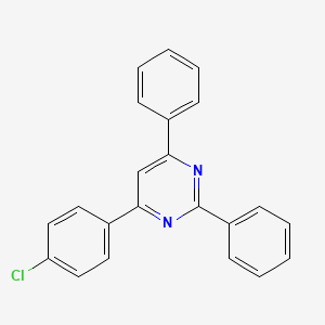 molecular formula C22H15ClN2 B1456656 4-(4-Chlorophenyl)-2,6-diphenylpyrimidine CAS No. 919301-53-4