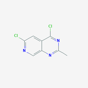 molecular formula C8H5Cl2N3 B1456657 4,6-Dichloro-2-methylpyrido[3,4-d]pyrimidine CAS No. 1029720-75-9
