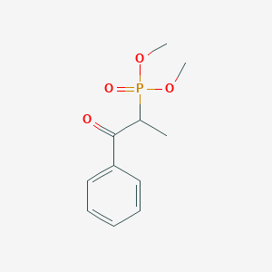 molecular formula C11H15O4P B14566575 Dimethyl (1-oxo-1-phenylpropan-2-yl)phosphonate CAS No. 61463-81-8