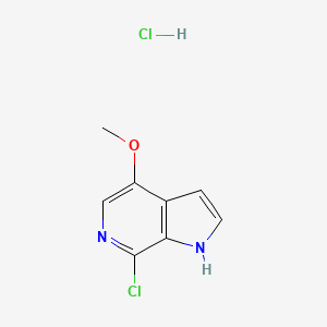 molecular formula C8H8Cl2N2O B1456658 7-chloro-4-methoxy-1H-pyrrolo[2,3-c]pyridine hydrochloride CAS No. 917918-83-3
