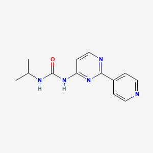 molecular formula C13H15N5O B14566625 N-Propan-2-yl-N'-[2-(pyridin-4-yl)pyrimidin-4-yl]urea CAS No. 61310-09-6