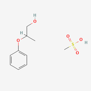 molecular formula C10H16O5S B14566633 Methanesulfonic acid;2-phenoxypropan-1-ol CAS No. 61687-10-3