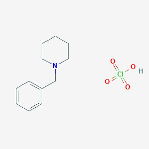 molecular formula C12H18ClNO4 B14566659 Piperidine, 1-(phenylmethyl)-, perchlorate CAS No. 61777-45-5