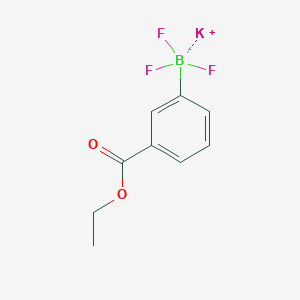 molecular formula C9H9BF3KO2 B1456666 三氟硼酸钾（3-（乙氧羰基）苯基） CAS No. 1412414-43-7
