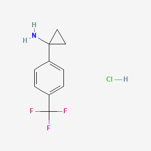 molecular formula C10H11ClF3N B1456667 1-(4-(三氟甲基)苯基)环丙胺盐酸盐 CAS No. 1228880-06-5