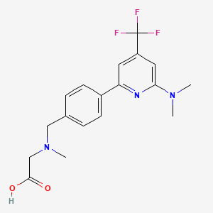 molecular formula C18H20F3N3O2 B1456668 {[4-(6-Dimethylamino-4-trifluoromethyl-pyridin-2-yl)-benzyl]-methyl-amino}-acetic acid CAS No. 1311278-83-7