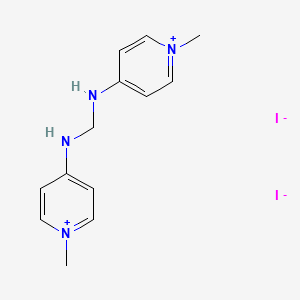 molecular formula C13H18I2N4 B14566704 N,N'-bis(1-methylpyridin-1-ium-4-yl)methanediamine;diiodide CAS No. 61369-05-9