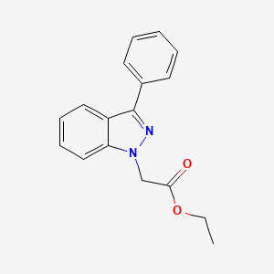molecular formula C17H16N2O2 B14566741 Ethyl (3-phenyl-1H-indazol-1-yl)acetate CAS No. 61308-29-0