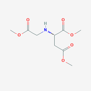 molecular formula C9H15NO6 B14566748 Dimethyl N-(2-methoxy-2-oxoethyl)-L-aspartate CAS No. 61488-82-2