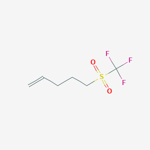 molecular formula C6H9F3O2S B14566763 5-(Trifluoromethanesulfonyl)pent-1-ene CAS No. 61795-11-7