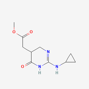 molecular formula C10H15N3O3 B1456677 甲基[2-(环丙基氨基)-6-氧代-1,4,5,6-四氢嘧啶-5-基]乙酸酯 CAS No. 1379811-77-4