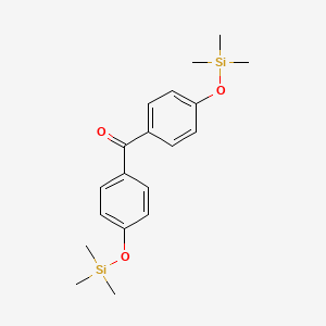 molecular formula C19H26O3Si2 B14566788 Bis{4-[(trimethylsilyl)oxy]phenyl}methanone CAS No. 61442-10-2