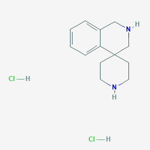 molecular formula C13H20Cl2N2 B1456679 2,3-二氢-1H-螺[异喹啉-4,4'-哌啶]二盐酸盐 CAS No. 1588441-25-1