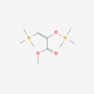 molecular formula C10H22O3Si2 B14566820 Methyl 3-(trimethylsilyl)-2-[(trimethylsilyl)oxy]prop-2-enoate CAS No. 61501-23-3