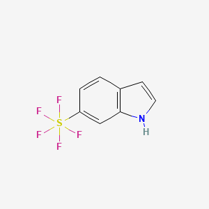 molecular formula C8H6F5NS B1456684 6-(五氟磺酰基)-1H-吲哚 CAS No. 1379811-84-3