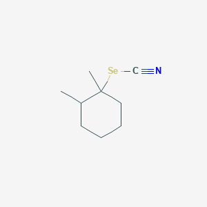 molecular formula C9H15NSe B14566846 1,2-Dimethylcyclohexyl selenocyanate CAS No. 61406-95-9