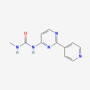 molecular formula C11H11N5O B14566875 N-Methyl-N'-[2-(pyridin-4-yl)pyrimidin-4-yl]urea CAS No. 61310-11-0