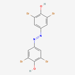 molecular formula C12H6Br4N2O2 B14566918 Phenol, 4,4'-azobis[2,6-dibromo- CAS No. 61841-50-7