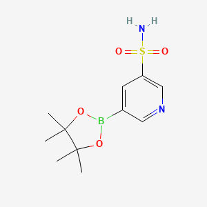 molecular formula C11H17BN2O4S B1456692 5-(4,4,5,5-Tetramethyl-1,3,2-dioxaborolan-2-yl)pyridine-3-sulfonamide CAS No. 1083326-26-4