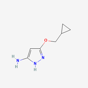 molecular formula C7H11N3O B1456696 5-(cyclopropylmethoxy)-1H-pyrazol-3-amine CAS No. 852443-66-4