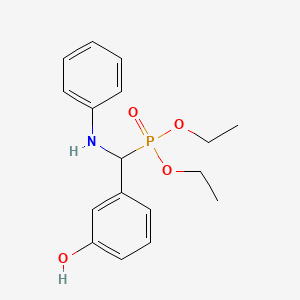 molecular formula C17H22NO4P B14566978 Diethyl [anilino(3-hydroxyphenyl)methyl]phosphonate CAS No. 61676-67-3