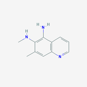 molecular formula C11H13N3 B014567 N6,7-Dimethylquinoline-5,6-diamine CAS No. 83407-42-5