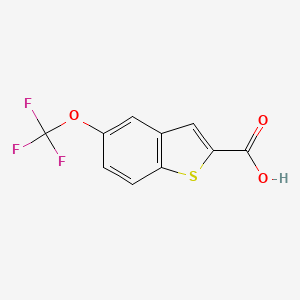 molecular formula C10H5F3O3S B1456702 5-Trifluoromethoxy-benzo[B]thiophene-2-carboxylic acid CAS No. 885279-13-0