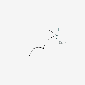 molecular formula C6H9Cu B14567043 copper(1+);prop-1-enylcyclopropane CAS No. 61782-60-3