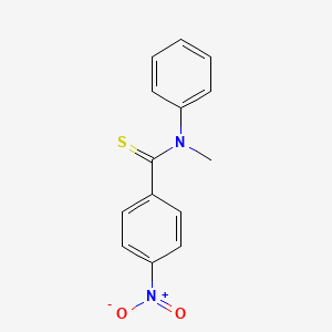 molecular formula C14H12N2O2S B14567052 N-Methyl-4-nitro-N-phenylbenzene-1-carbothioamide CAS No. 61821-45-2