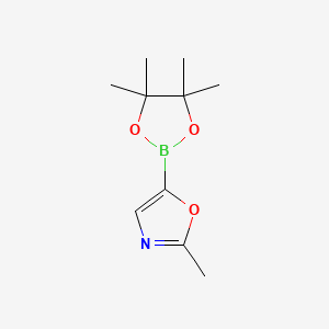 molecular formula C10H16BNO3 B1456708 2-Methyl-5-(4,4,5,5-tetramethyl-1,3,2-dioxaborolan-2-YL)oxazole CAS No. 1192056-62-4