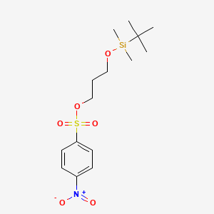 molecular formula C15H25NO6SSi B1456709 3-((tert-Butyldimethylsilyl)oxy)propyl 4-nitrobenzenesulfonate CAS No. 220299-14-9