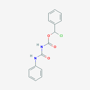 molecular formula C15H13ClN2O3 B14567092 Chloro(phenyl)methyl (phenylcarbamoyl)carbamate CAS No. 61351-43-7