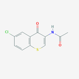 molecular formula C11H8ClNO2S B14567109 N-(6-Chloro-4-oxo-4H-1-benzothiopyran-3-yl)acetamide CAS No. 61423-78-7
