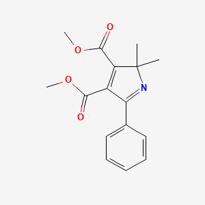 molecular formula C16H17NO4 B14567114 Dimethyl 2,2-dimethyl-5-phenyl-2H-pyrrole-3,4-dicarboxylate CAS No. 61728-55-0