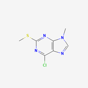 molecular formula C7H7ClN4S B1456714 2-甲硫基-6-氯-9-甲基嘌呤 CAS No. 40423-35-6