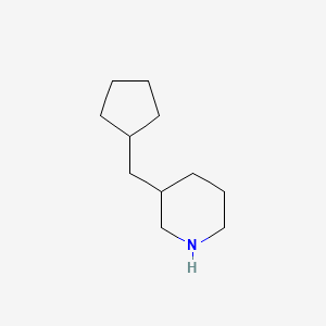 molecular formula C11H21N B1456717 3-(Cyclopentylmethyl)piperidine CAS No. 1248639-56-6