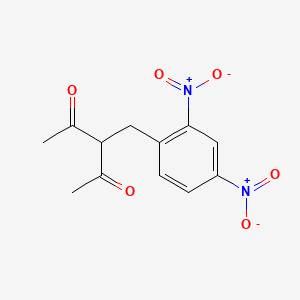 molecular formula C12H12N2O6 B1456718 3-[(2,4-二硝基苯基)甲基]戊烷-2,4-二酮 CAS No. 655244-17-0