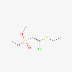 molecular formula C6H12ClO3PS B14567206 Dimethyl [2-chloro-2-(ethylsulfanyl)ethenyl]phosphonate CAS No. 61646-08-0
