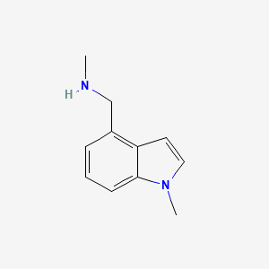 molecular formula C11H14N2 B1456723 N-甲基-1-(1-甲基-1H-吲哚-4-基)甲胺 CAS No. 864068-94-0