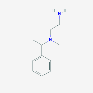 molecular formula C11H18N2 B14567239 N~1~-Methyl-N~1~-(1-phenylethyl)ethane-1,2-diamine CAS No. 61694-84-6