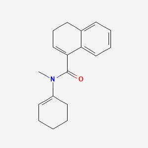 molecular formula C18H21NO B14567258 N-(Cyclohex-1-en-1-yl)-N-methyl-3,4-dihydronaphthalene-1-carboxamide CAS No. 61576-15-6