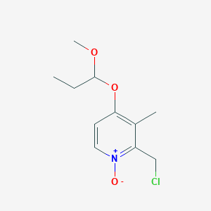 molecular formula C11H16ClNO3 B1456729 Benzeneacetonitrile,4-(cyclopropylcarbonyl)- CAS No. 35981-67-0