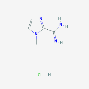molecular formula C5H9ClN4 B1456734 1-methyl-1H-imidazole-2-carboximidamide hydrochloride CAS No. 849600-64-2