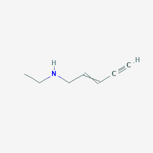 molecular formula C7H11N B14567361 N-Ethylpent-2-en-4-yn-1-amine CAS No. 61753-29-5