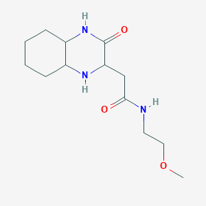 N-(2-methoxyethyl)-2-(3-oxodecahydroquinoxalin-2-yl)acetamide